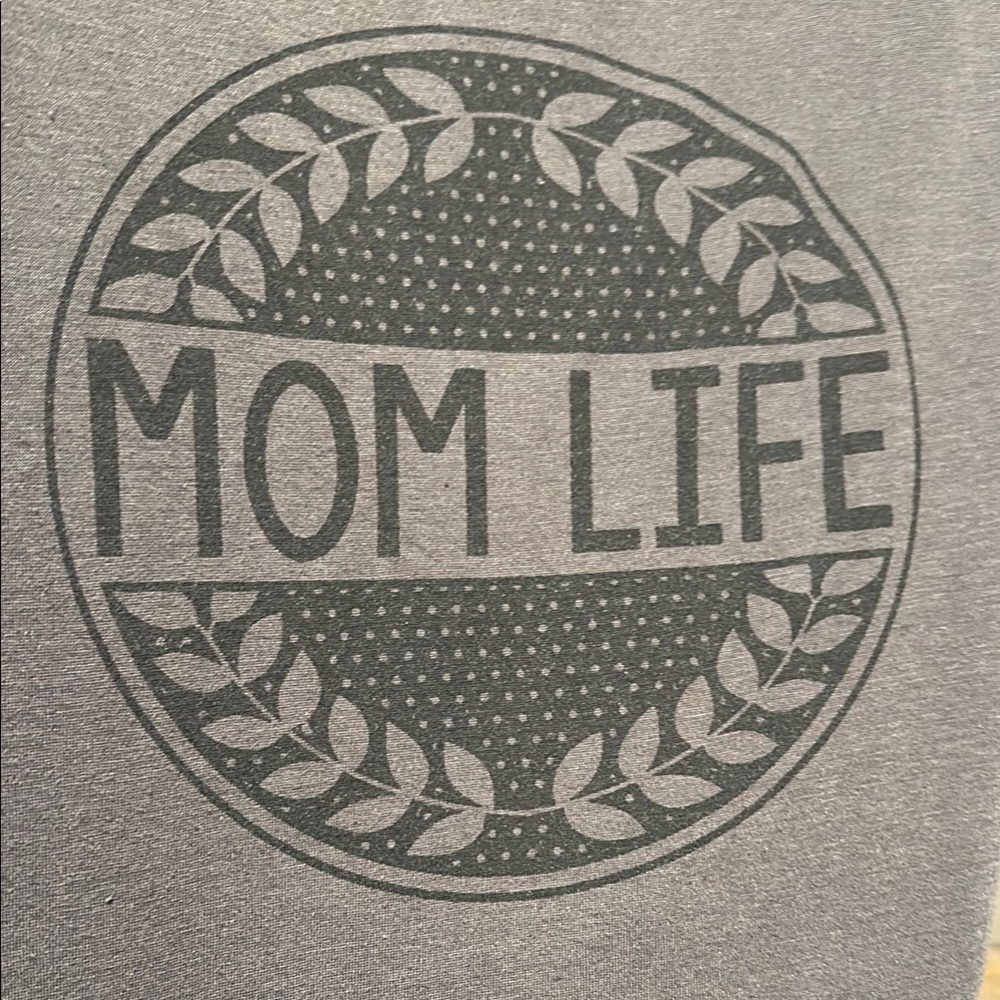 Mom Life Gray Relaxed Sleeveless Tank Top Flowy